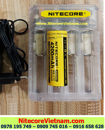 Nitecore Q4 (Bộ sạc 04 Khe Sạc kèm sẳn 01 pin SẠC NITECORE IMR26650A 4200mAh dòng xả 40A lithium 3.7v) chính hãng